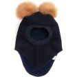 Huttelihut Wool Big Bear Balaclava Dark Navy Camel Online