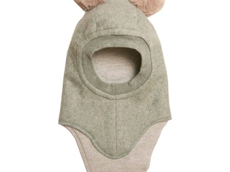 Huttelihut Cotton Big Bear Fake Fur Balaclava Agava Nougat Online