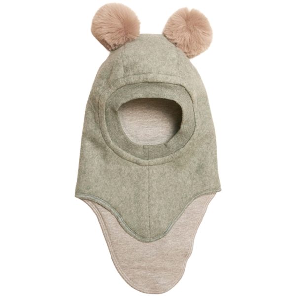 Huttelihut Cotton Big Bear Fake Fur Balaclava Agava Nougat Online