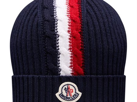 Moncler Berretto Tricot Beanie Navy Sale