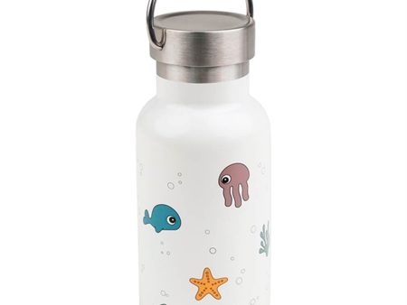 Done by Deer Thermo Metal Bottle Sea Friends Beige on Sale