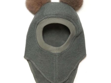 Huttelihut Wool Big Bear Balaclava Hat Agave Grey Supply