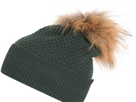 MP 97500 Chunky Oslo Wool Beanie With Raccoon Dusty Ivy 27 Online Sale