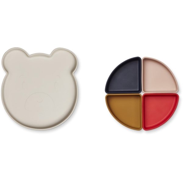 Liewood Arne Silicone Divider Plate MR Bear Sandy Multi Mix Online Sale