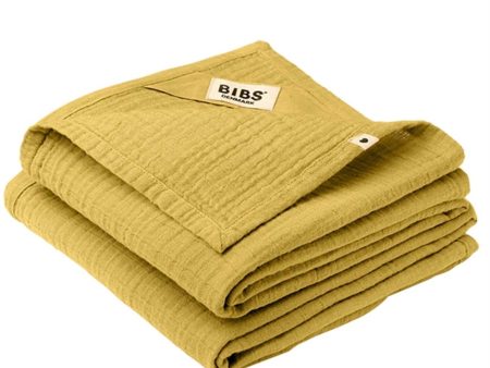 Bibs Cotton Muslin Cloth 2-pack Mustard For Sale