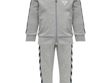 Hummel Grey Melange Bille Tracksuit For Cheap