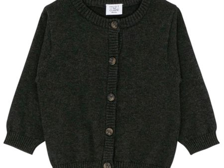 Hust & Claire Baby Dark Grey Melange Clyde Cardigan NOOS Online now