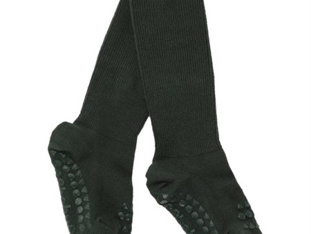 GObabyGO Bamboo Socks Antislip Forrest Green For Sale