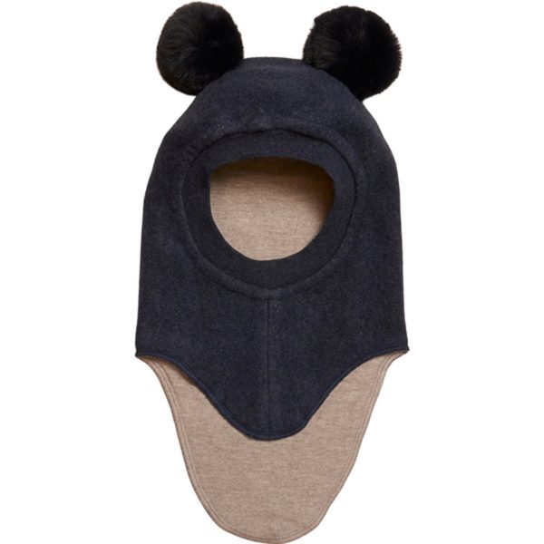 Huttelihut Cotton Big Bear Fake Fur Balaclava Navy Sale