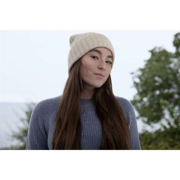 HOLMM White Scott Beanie Knit Hat Cheap