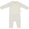 MarMar New Born Wool Pointelle Natural Rula Romper Discount