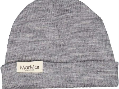 MarMar New Born Wool Rib Grey Melange Aiko Hat Hot on Sale