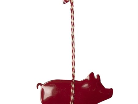 Maileg Christmas Ornament Pig Red For Sale