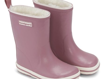 Bundgaard Charly High Warm Rubber Boots Dark Rose For Discount