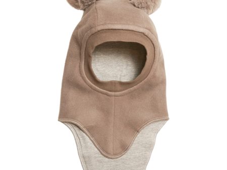 Huttelihut Cotton Big Bear Fake Fur Balaclava Nougat For Sale