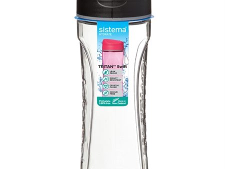 Sistema Tritan Swift Water Bottle 600 ml Black For Sale