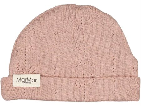 MarMar New Born Wool Pointelle Burnt Rose Aiko Hat Online