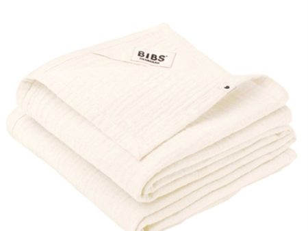 Bibs Cotton Muslin Cloth 2-pack Ivory Online Sale