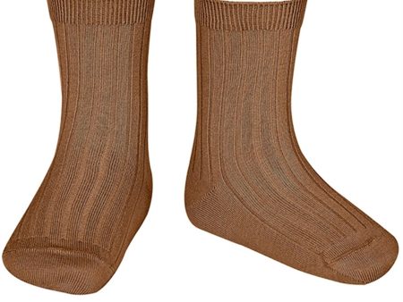 Cóndor Socks Basic Rib Toffee on Sale