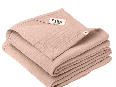 Bibs Cotton Muslin Cloth 2-pack Blush Online now