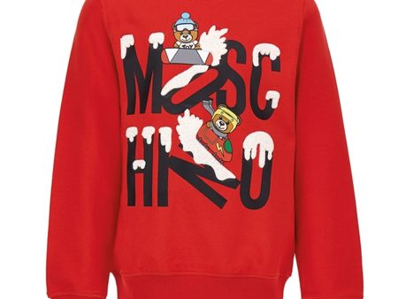 Moschino Poppy Red Sweatshirt Cheap