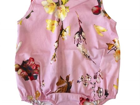 Christina Rohde 812 Baby Romper Pink Floral For Sale