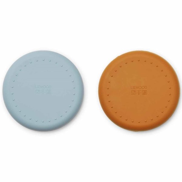 Liewood Gordon Silicone Plate 2-pack Mr Bear Sea Blue Mustard Mix Discount