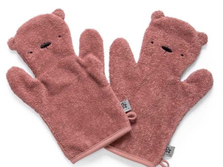 Sebra Bath Glove Bear Milo Blossom Pink Supply