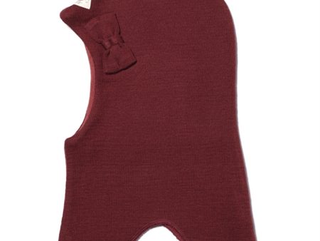 Racing Kids Round Balaclava Wool Cotton Bow Dark Rose Online