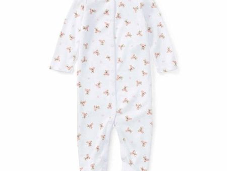 Polo Ralph Lauren Baby Girl One Piece Coverall Bear White Hot on Sale