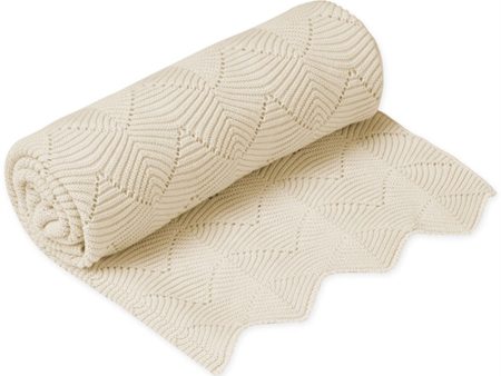 Cam Cam Copenhagen Baby Scallop Knit Blanket Natural Discount