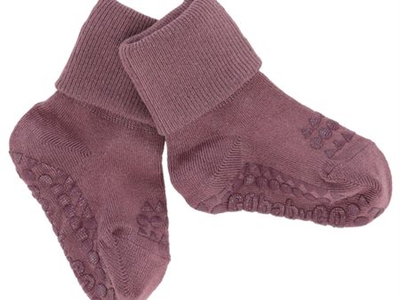 GObabyGO Bamboo Socks Antislip Misty Plum Online Sale