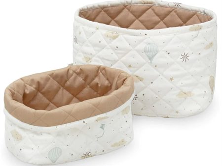 Cam Cam Copenhagen Quilted Storage Basket 2 Pack Dreamland Camel Online now