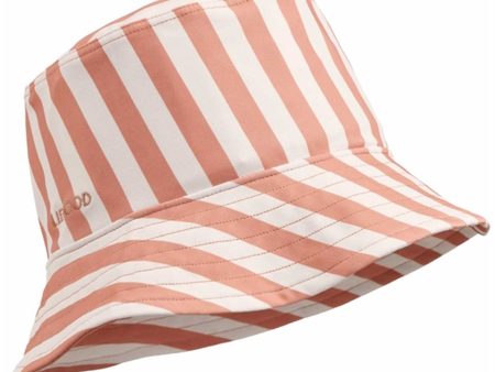 Liewood Matty Stripe Solhat Dusty Coral Creme De La Creme For Sale