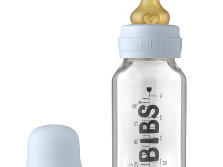 Bibs Baby Glass Bottle Complete Set Baby Blue 110 ml For Discount