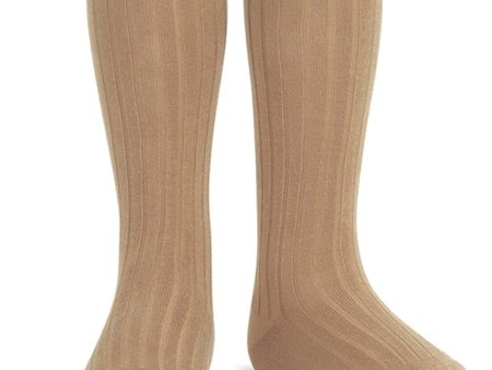 Cóndor Kneehigh Socks Rib Camel For Discount