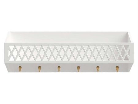 Cam Cam Copenhagen Harlequin Shelf With Hooks White Online Sale