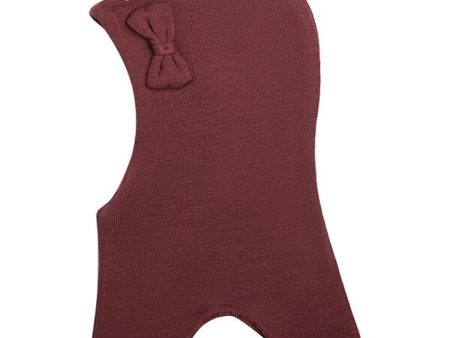 Racing Kids Round Balaclava Wool Cotton w. Bow Forest Berrie Fashion