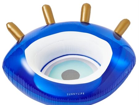 SunnyLife Luxe Pool Ring Greek Eye Blue Discount