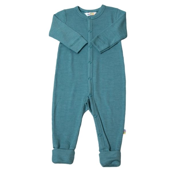 Joha Wool Silk Blue Overalls Online now