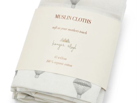 Konges Sløjd Muslin Cloths 3 pk. Parachute Creme Online