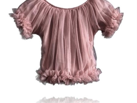 Dolly by Le Petit Tom Frilly Princess Top Mauve Fashion