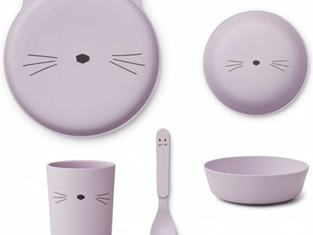 Liewood Brody Junior Set Cat Light Lavender on Sale