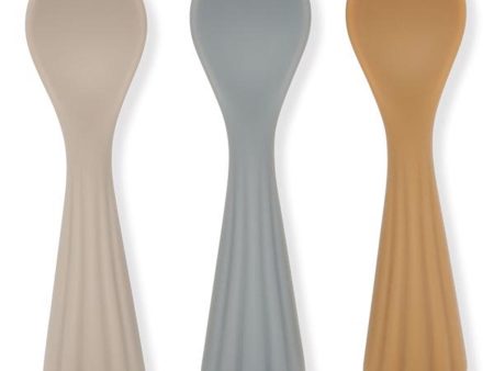 Konges Sløjd Silicone Clam Spoons 3-pack Warm Grey For Cheap