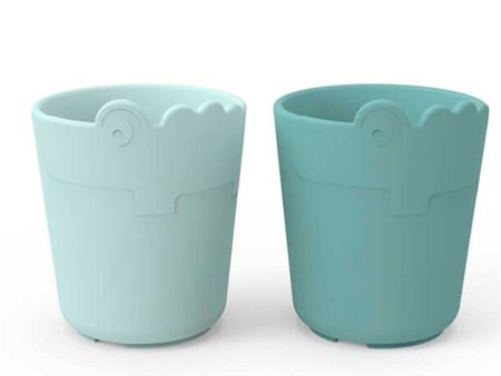 Done by Deer Kiddish Mini Mug 2-pack Croco Blue on Sale