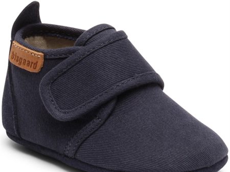 Bisgaard Baby Cotton Home Shoe Dark Blue Supply