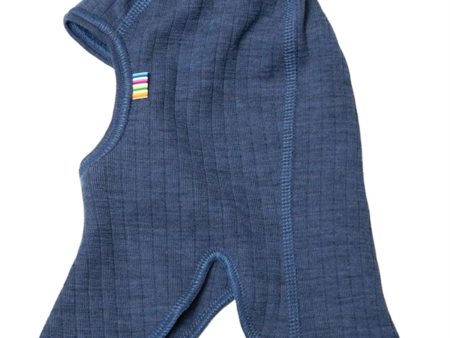 Joha Wool Blue Melange Balaclava 2-Layer For Sale