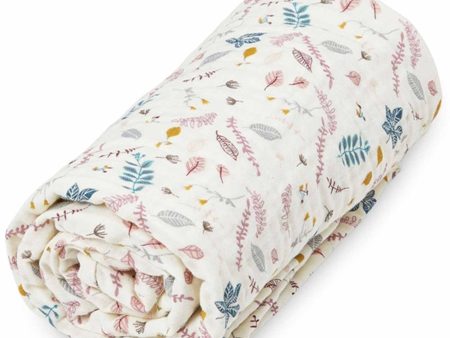 Cam Cam Copenhagen Baby Muslin Blanket Pressed Leaves Rose Online Hot Sale