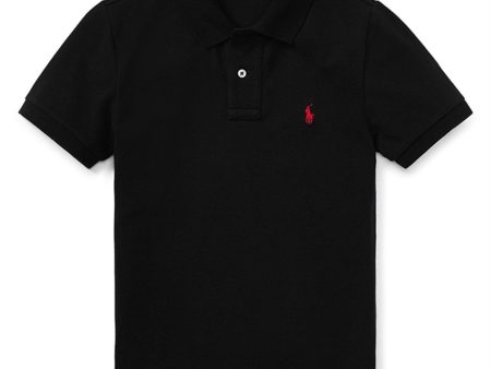 Polo Ralph Lauren Boy Short Sleeved Polo Custom Fit Black Online