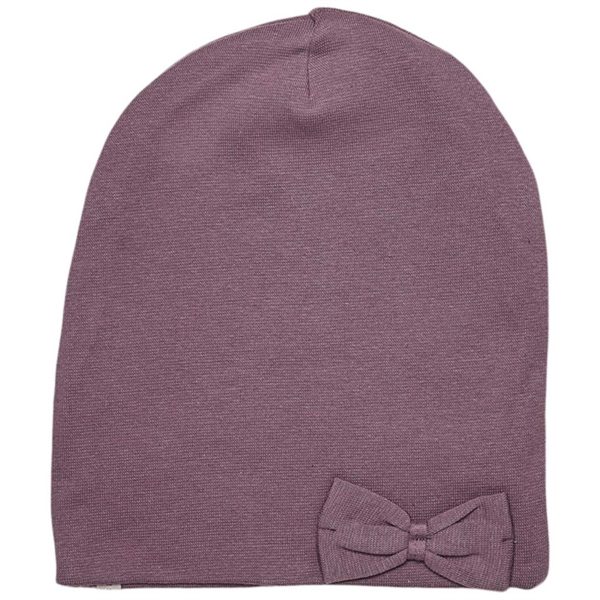 Racing Kids Beanie Windproof 2-layer Bow Dusty Purple Discount